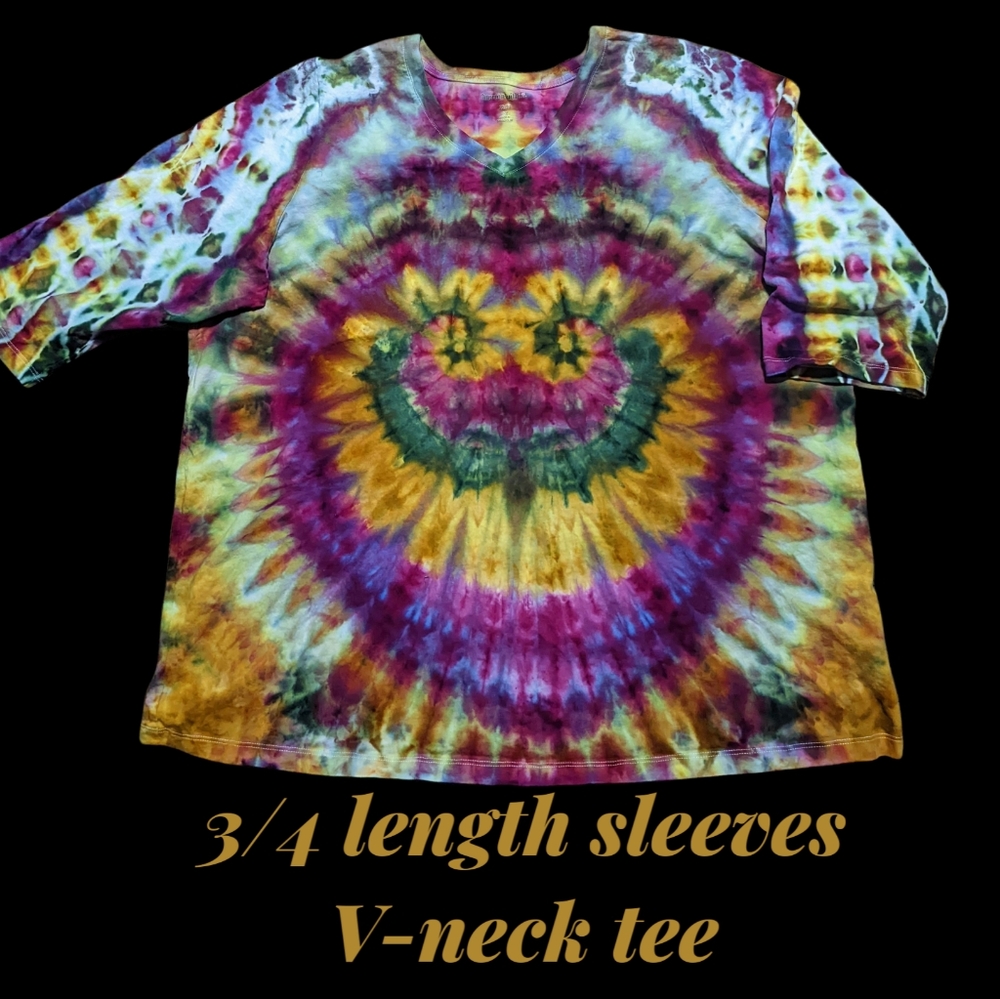 100% cotton Mardi Gras color tee top.
